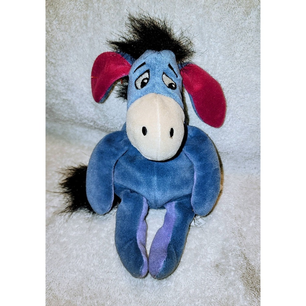 Eeyore Winne The Pooh Friends  Disney Plush 8" Bean Bag Toy Beautiful! 🔥